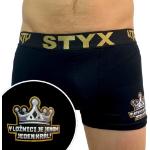 Fekete férfi boxeralsó Styx / KTV sport gumi - fekete gumi (GTCK960) XXL
