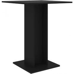 Fekete forgácslap bisztróasztal 60 x 60 x 75 cm