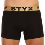 Fekete long férfi boxeralsó Styx / KTV sport gumi - arany gumi (UTZ960) XXL