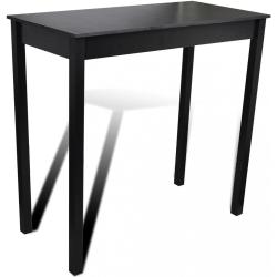 fekete MDF bárasztal 115 x 55 x 107 cm