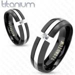 Fényes Ezüst Ekszer eshop Titánium gyűrűk 60 