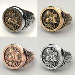 Női Színes Bizsu gyűrűk Esküvőre Rozsdamentes acélból 