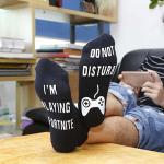 Férfi Elegáns Gumi Kék Fortnite Pamut zoknik Karácsonyra Egy méretű 