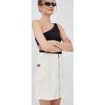 Designer Női Elasztán Bézs Fila Mini Miniszoknyák XS-es 