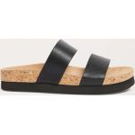 Flat cork sandals - Black