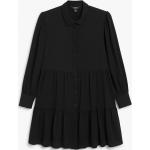Flounce shirt dress - Black