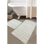 Törtfehér árnyalatú Traits Fürdőszoba szőnyegek 2 darab / csomag 