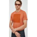 Férfi Feliratos Gyapjú Narancssárga G-Star G-Star Marc Newson Kereknyakú Feliratos pólók Bio összetevőkből S-es 