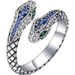 Elegáns Ezüst Kék Gyűrűk 