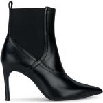 Női Szexi Bőr Fekete Geox Faviola Tűsarkú cipők Cipzáros kapoccsal - Hegyes orral 40-es méretben 