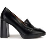 Női Szexi Bőr Fekete Geox Tömör sarkú Tűsarkú cipők 39-es méretben 