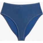 Női Poliészter Kék Monki Magas derekú bikini alsók Fenntartható forrásból 