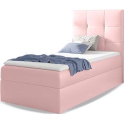 Wilsondo Mini 2 rózsaszín ágyneműtartós boxspring ágy matraccal 90x200 Felnyitás: Balos