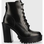 Női Bőr Fekete Guess Téli Platform cipők Fűzős kapoccsal - 9 cm fölötti sarokkal 39-es méretben 