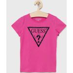 Feliratos Rózsaszín Guess Gyerek pólók 6 éveseknek 