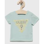 Feliratos Elasztán Kék Guess Gyerek rövid ujjú pólók 1 hónaposoknak 