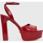 Női Szexi Bőr Piros Guess Tűsarkú cipők Csatos kapoccsal 38-as méretben 
