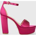 Női Szexi Bőr Rózsaszín Guess Tűsarkú cipők Csatos kapoccsal 36-os méretben 