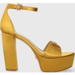 Női Szexi Bőr Arany Guess Tűsarkú cipők Csatos kapoccsal 36-os méretben 