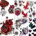 Női Rózsa árnyalatú Tetoválás matricák 