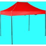 Gyorsan összecsukható sátor 2x3m – acél, Piros, Oldalfalak nélkül