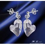 H. L. Jewel Swarovski® kristályos ezüst fülbevaló - Love Crystal