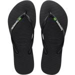 Havaianas Slim Brasil Logo flip-flop papucs, feket