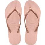 Lezser Feliratos Pasztel rózsaszín árnyalatú Havaianas Slim Nyári Flipflop papucsok 36-os méretben 