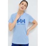 Női Feliratos Gyapjú Kék Helly Hansen Kereknyakú Feliratos pólók Bio összetevőkből XS-es 