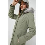 Női Akril szál Zöld Hollister Bélelt Parka kabátok Fenntartható forrásból M-es 