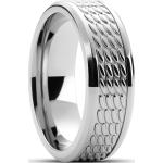 Hyperan | Ezüst tónusú titángyűrű, ovális mintázattal - 8 mm