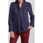 Ing Gant D2. Check Structured Bow Blouse