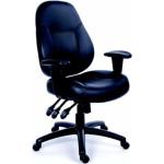 Irodai szék, állítható karfával, fekete bonded bõrborítás, fekete lábkereszt, MAYAH Champion (BBSZVV20)