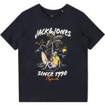 Jack & Jones Junior Póló 'VENICE' tengerészkék / fehér / sárga / narancs