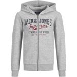 Jack & Jones Junior Tréning dzseki szürke melír / piros / fekete