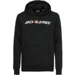 JACK & JONES Tréning póló fekete / fehér / narancs