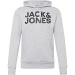 JACK & JONES Tréning póló világosszürke / fekete