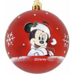 Karácsonyi dísz Mickey Mouse Happy smiles 6 egység Piros Műanyag (Ø 8 cm) MOST 10356 HELYETT 5812 Ft-ért