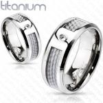 Fehér Ekszer eshop Titánium gyűrűk 57 