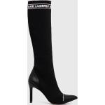 Női Szexi Bőr Fekete Karl Lagerfeld Tűsarkú cipők - Hegyes orral 39-es méretben 