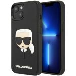 Elegáns Gumi Fekete Karl Lagerfeld iPhone 13 tokok 