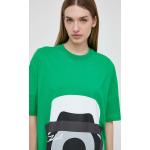 Női Klasszikus Zöld Karl Lagerfeld Kereknyakú Rövid ujjú pólók akciósan M-es 