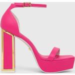 Női Szexi Gumi Rózsaszín Kat Maconie Tűsarkú cipők Csatos kapoccsal 36-os méretben 