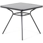 Fekete Kerti Asztal 80 x 80 cm