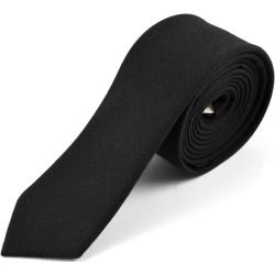 Keskeny gyapjú nyakkendõ fekete színben
