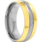 Klasszikus ezüst/arany tónusú titángyűrű