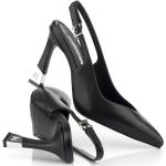 Női Lezser Bőr Fekete Karl Lagerfeld Sling cipők - Hegyes orral 36-os méretben 