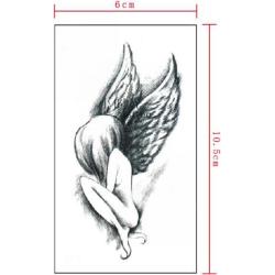 Kreatív Angel Wing Girl Design tetováló matrica Vízálló ideiglenes barkács kar testművészeti matrica