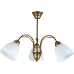 LAMPEX 504/3 | Klara Lampex csillár lámpa 3x E27 bronz, alabástrom