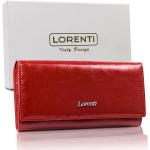 Large, oblong red leather wallet